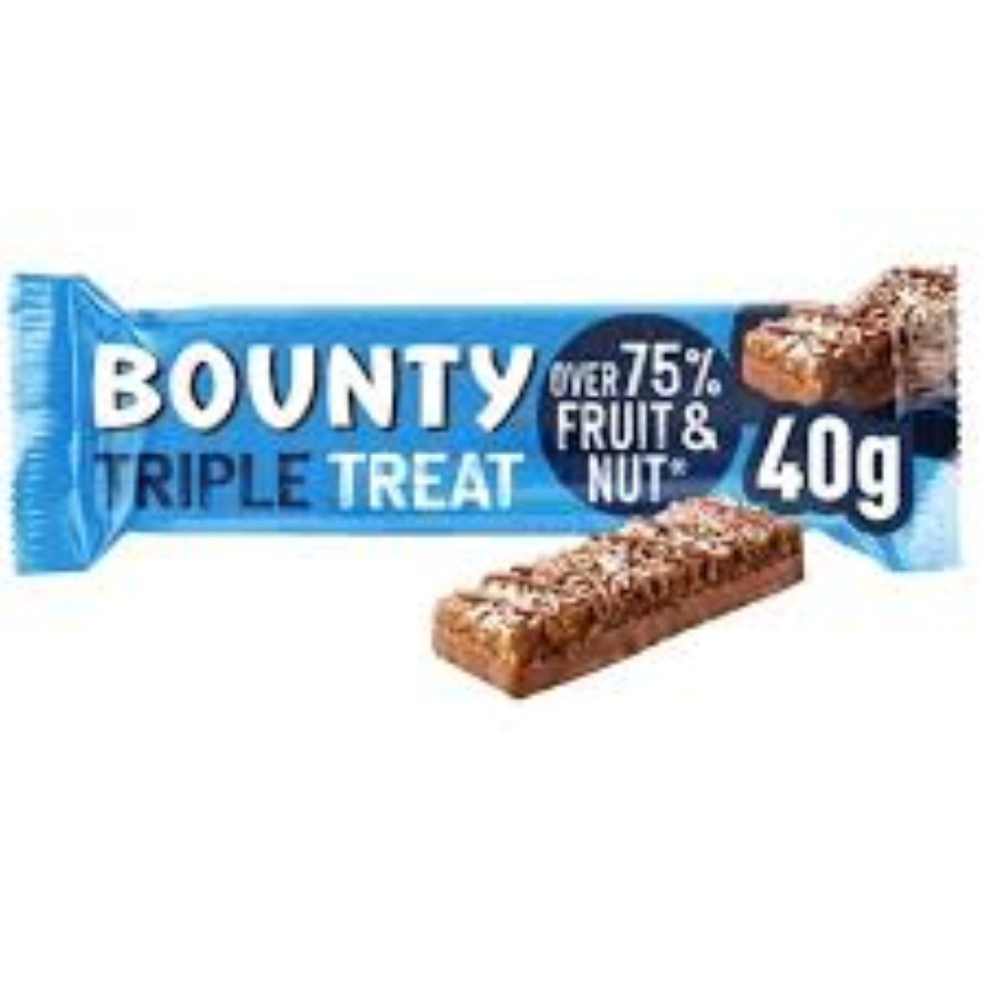 BOUNTY TRIPLE TREAT FRUIT N NUT 40G